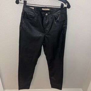LEVI’S Premium 720 High Rise Faux Leather Ankle Women’s Jeans Size 27